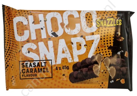 Snazzles Choco Snapz Seasalt Caramel Flavour 180gr.