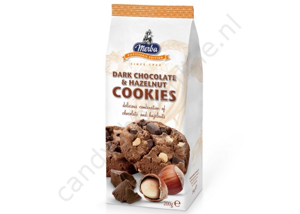 Merba Dark Chocolate & Hazelnut Cookies 200gr.