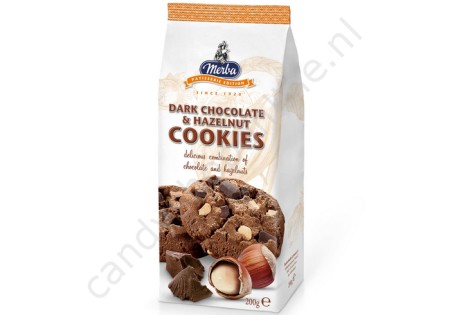 Merba Dark Chocolate & Hazelnut Cookies 200gr.