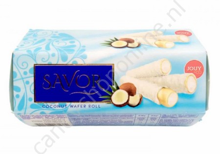 Savor Wafer Roll with Coconut-Almond Cream 144 gram