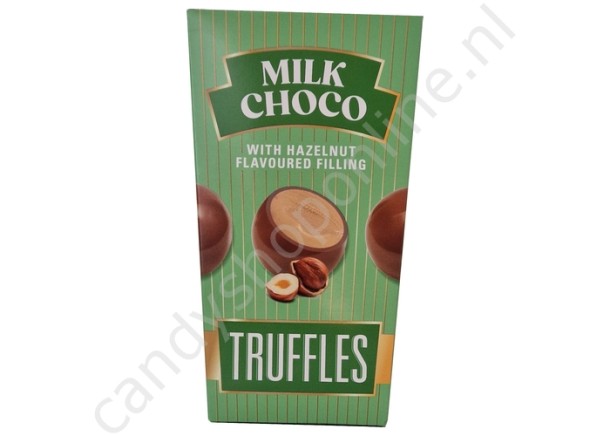 Milk Choco Truffles with Hazelnut flavoured filling 110 gram