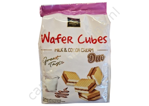 Bardollini Wafer Cubes Duo Milk & Cocoa Cream 200gr.