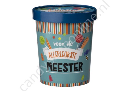 Candy bucket voor de allerleukste MEESTER 500gr.