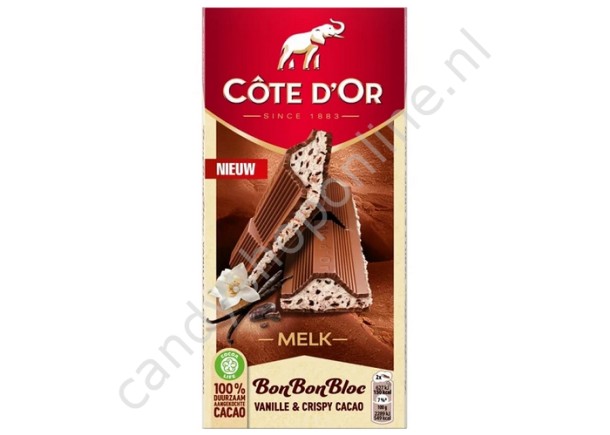 Côte d'Or BonBonBloc Vanille & Crispy Cacao 192gr.